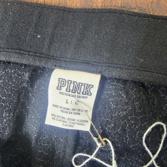 PINK Black Bling Full Sequin Leggings, Size Large NWOT VS Fashion Show Exclusive - Picture 6 of 6